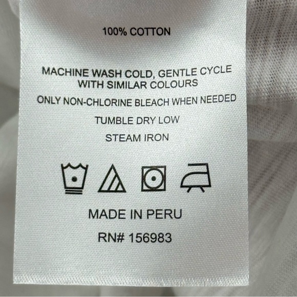 Evereve Romy Relaxed Long Sleeve 100% Cotton Preppy V-Neck Shirt Top Size Small - Picture 11 of 11